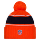 DENVER BRONCOS 2024 NFL SIDELINE CUFFED KNIT BEANIE WITH POM - ORANGE