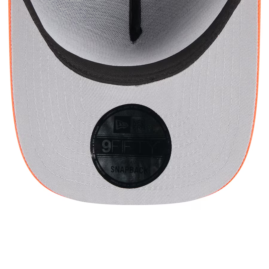 DENVER BRONCOS 2025 NFL DRAFT 9FIFTY A-FRAME SNAPBACK HAT - BLACK/ORANGE