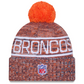 DENVER BRONCOS 2025 NFL SIDELINE COLD WEATHER CUFFED KNIT WITH POM - ORANGE