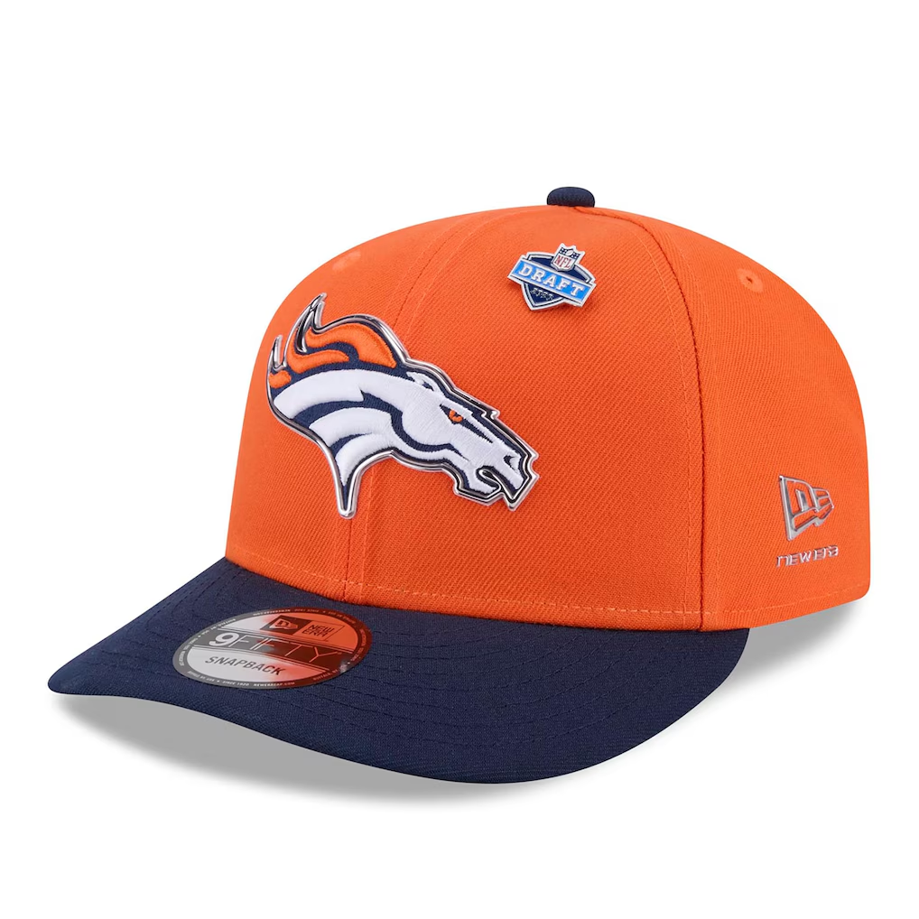 DENVER BRONCOS 2026 NFL DRAFT 9FIFTY SNAPBACK HAT - ORANGE/NAVY