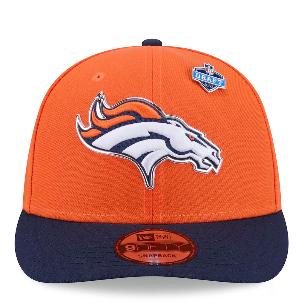 DENVER BRONCOS 2026 NFL DRAFT 9FIFTY SNAPBACK HAT - ORANGE/NAVY