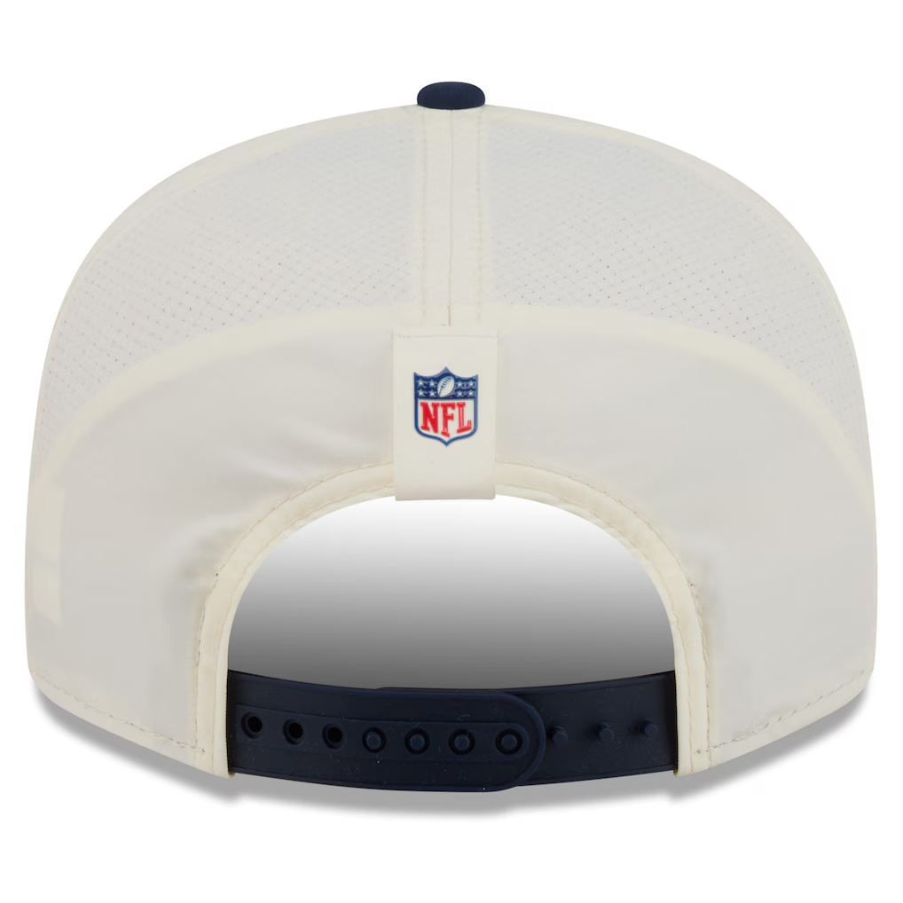 DENVER BRONCOS 2026 NFL TRAINING CAMP 9FIFTY SNAPBACK HAT - CHROME WHITE/NAVY