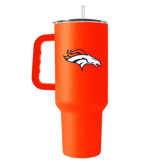 DENVER BRONCOS 40OZ. FLIPSIDE TRAVEL TUMBLER WITH HANDLE