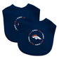 DENVER BRONCOS BABY BIBS - 2 PACK - NAVY