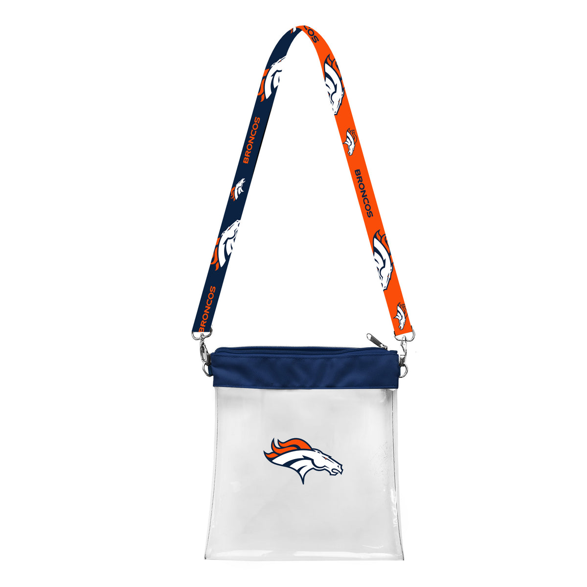 DENVER BRONCOS CLEAR STADIUM PATTERN STRAP BAG