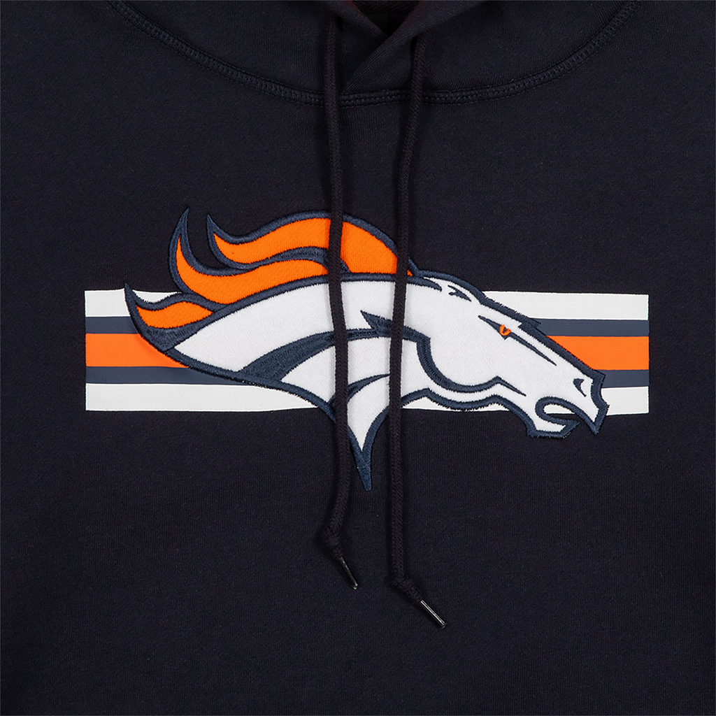 DENVER BRONCOS MEN'S 2023 SIDELINE PULLOVER HOODED SWEATSHIRT - NAVY