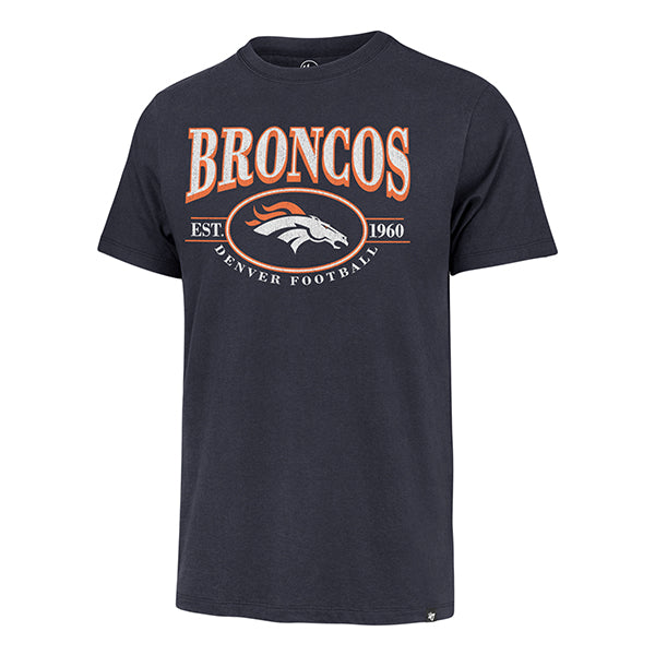 DENVER BRONCOS MEN'S '47 BRAND DELUXIA FRANKLIN T-SHIRT - BLUE