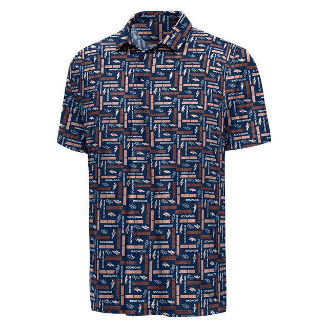 DENVER BRONCOS MEN'S ANTIGUA SEASON TICKETS POLO - NAVY