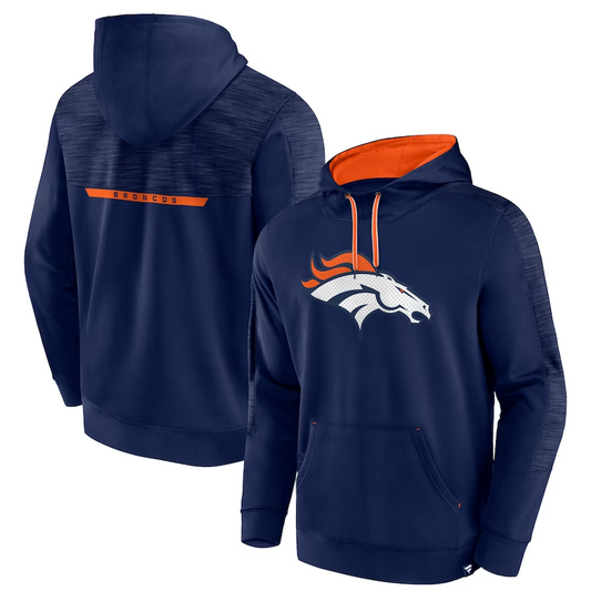 DENVER BRONCOS MEN'S DEFENDER EVO PULLOVER HOODED SWEATSHIRT