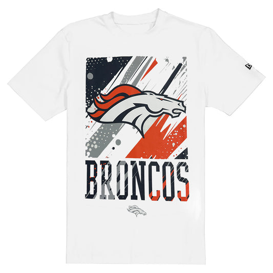 DENVER BRONCOS MEN'S NEW ERA LIFESTYLE T-SHIRT - WHITE