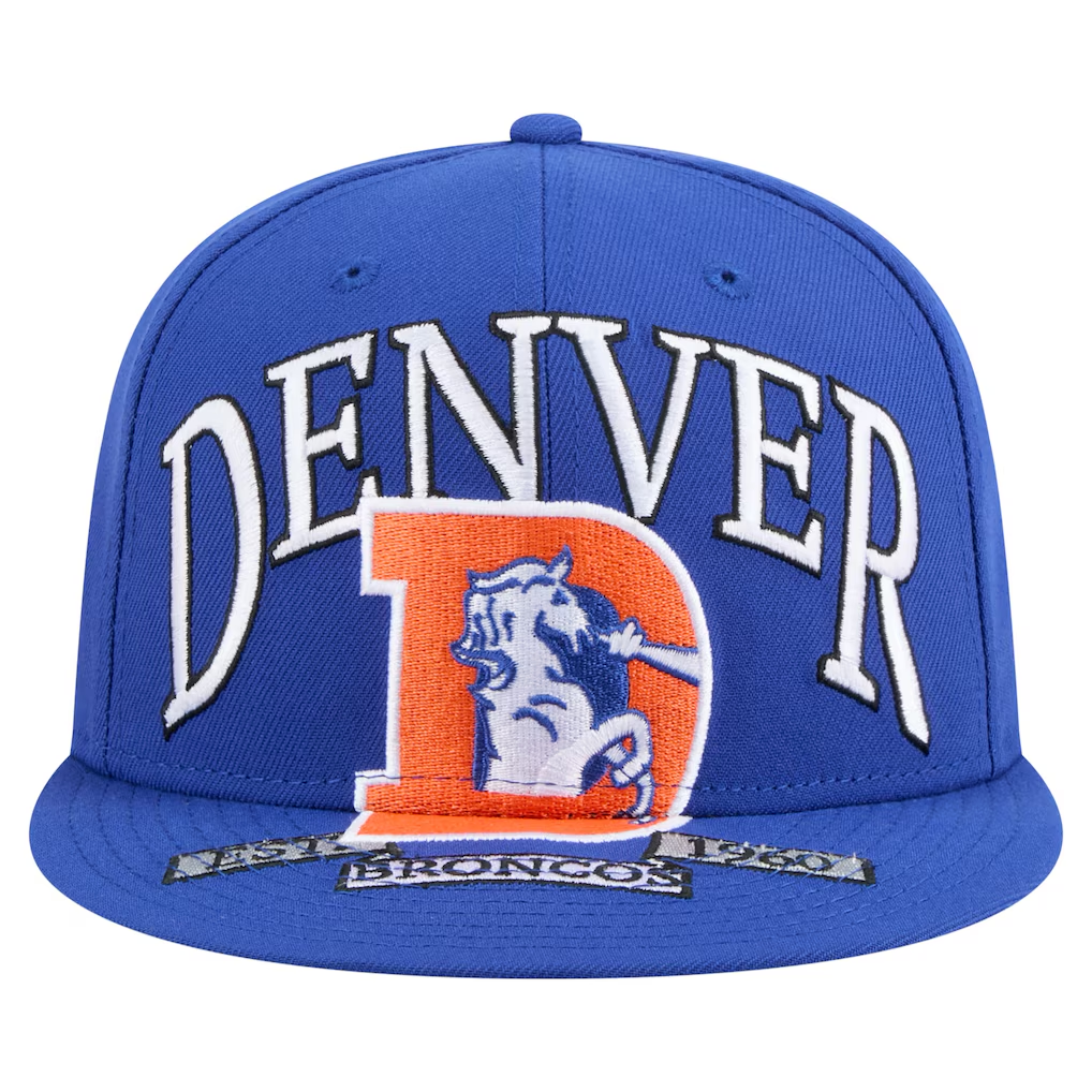 DENVER BRONCOS OVERSIZED 59FIFTY FITTED HAT - BLUE