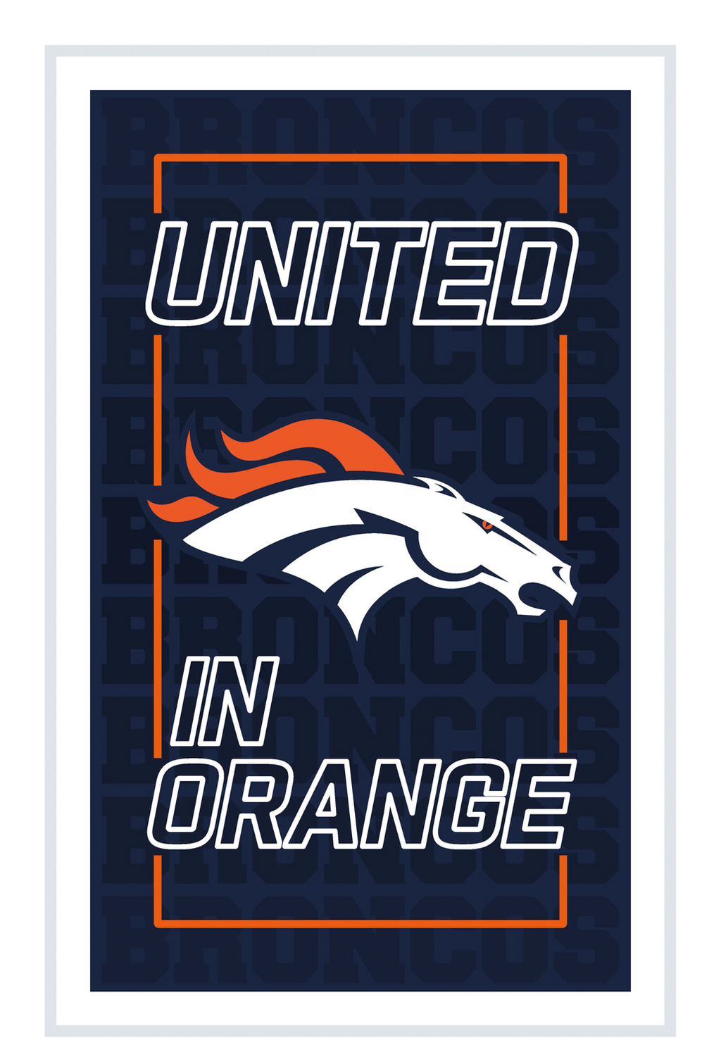 DENVER BRONCOS RECTANGLE NEOLITE LED WALL DECOR