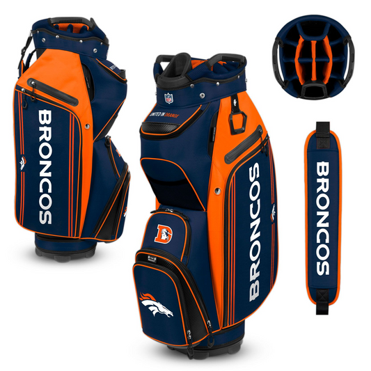 DENVER BRONCOS TEAM EFFORT BUCKET III COOLER CART GOLF BAG