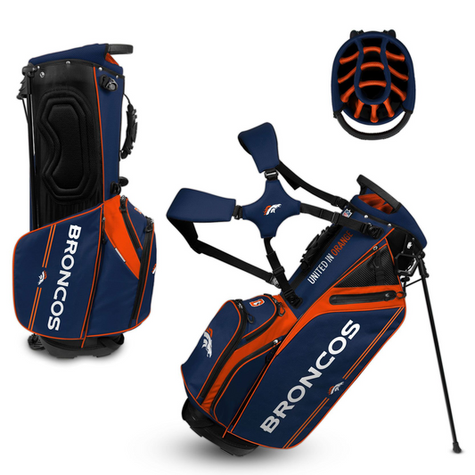 DENVER BRONCOS TEAM EFFORT CADDIE CARRY HYBRID GOLF BAG