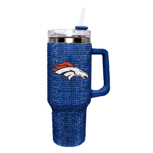 DENVER BRONCOS THE MEMORY COMPANY 40 OZ BLING COLOSSAL TUMBLER - BLUE