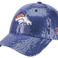 DENVER BRONCOS WOMEN'S SEQUIN 9FORTY ADJUSTABLE HAT - BLUE