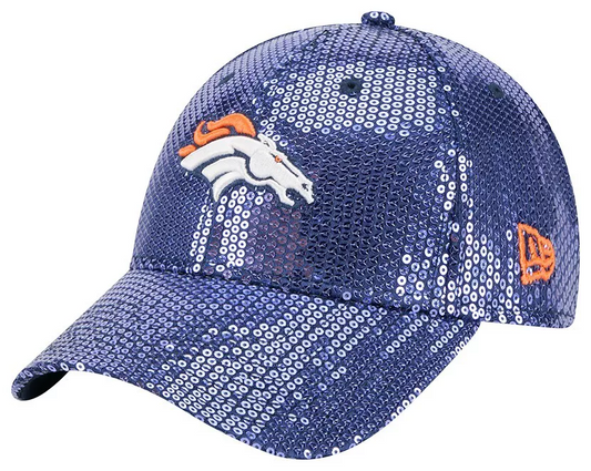 DENVER BRONCOS WOMEN'S SEQUIN 9FORTY ADJUSTABLE HAT - BLUE