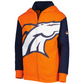 DENVER BRONCOS YOUTH POSTER BOARD FULL -ZIP HOODED SWEATSHIRT
