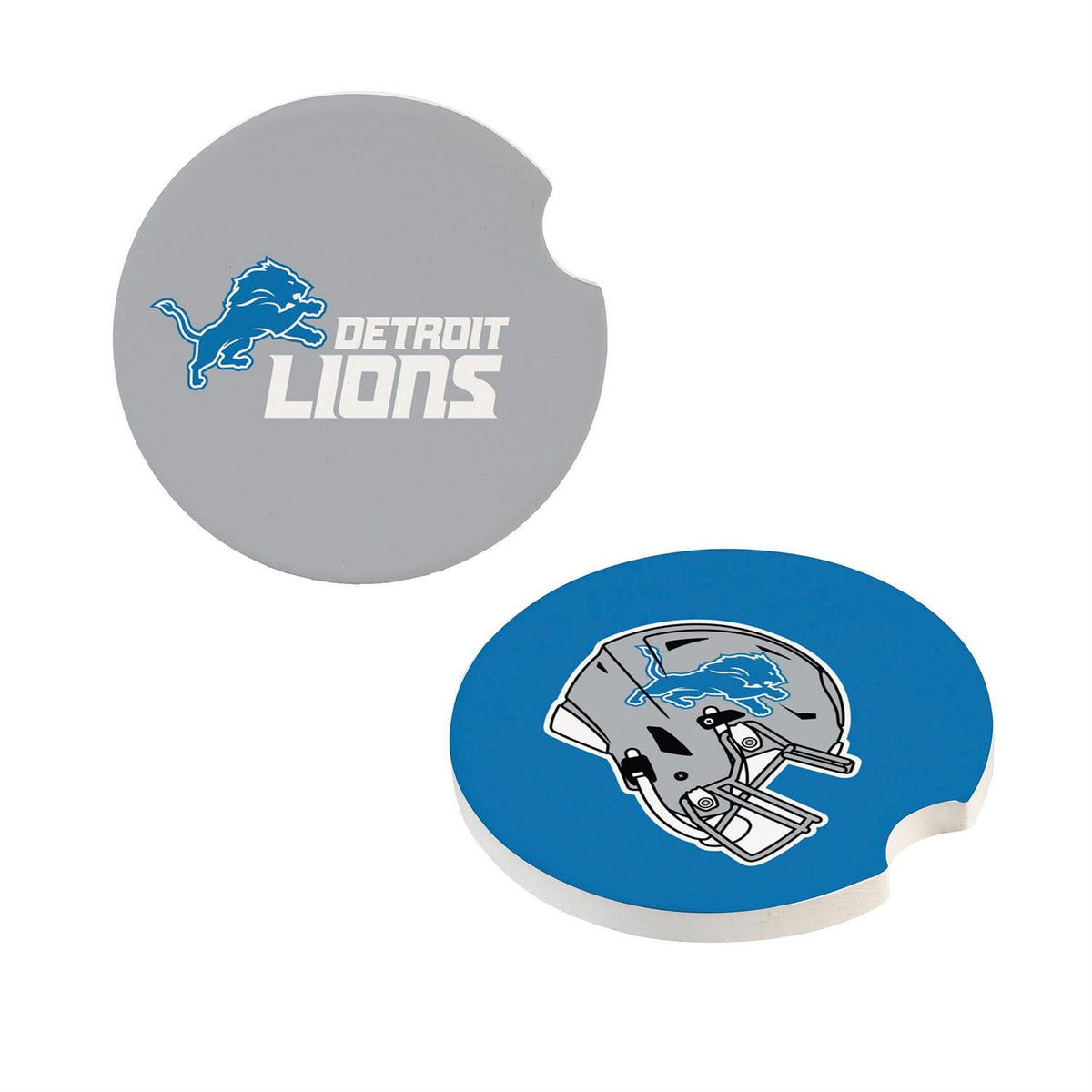 DETROIT LIONS 2-PIECE CAR COASTER SET