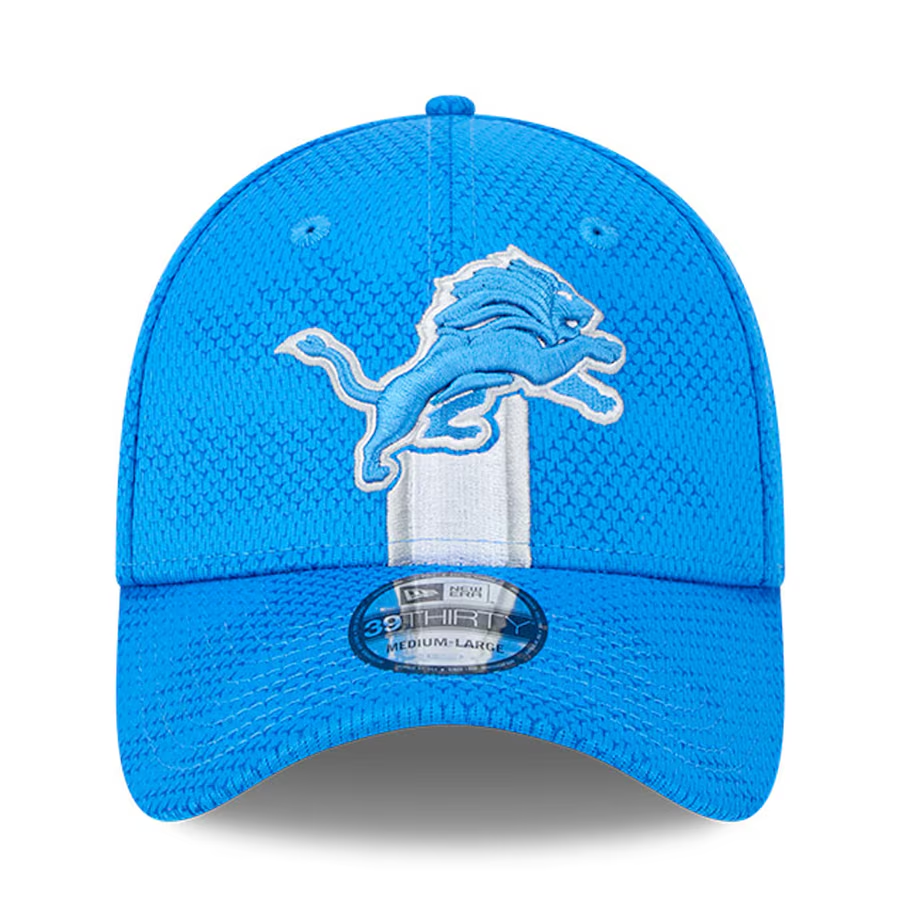 DETROIT LIONS 2024 NFL SIDELINE 39THIRTY FLEX FIT HAT - BLUE