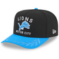 DETROIT LIONS 2025 NFL DRAFT 9FIFTY A-FRAME SNAPBACK HAT - BLACK/BLUE