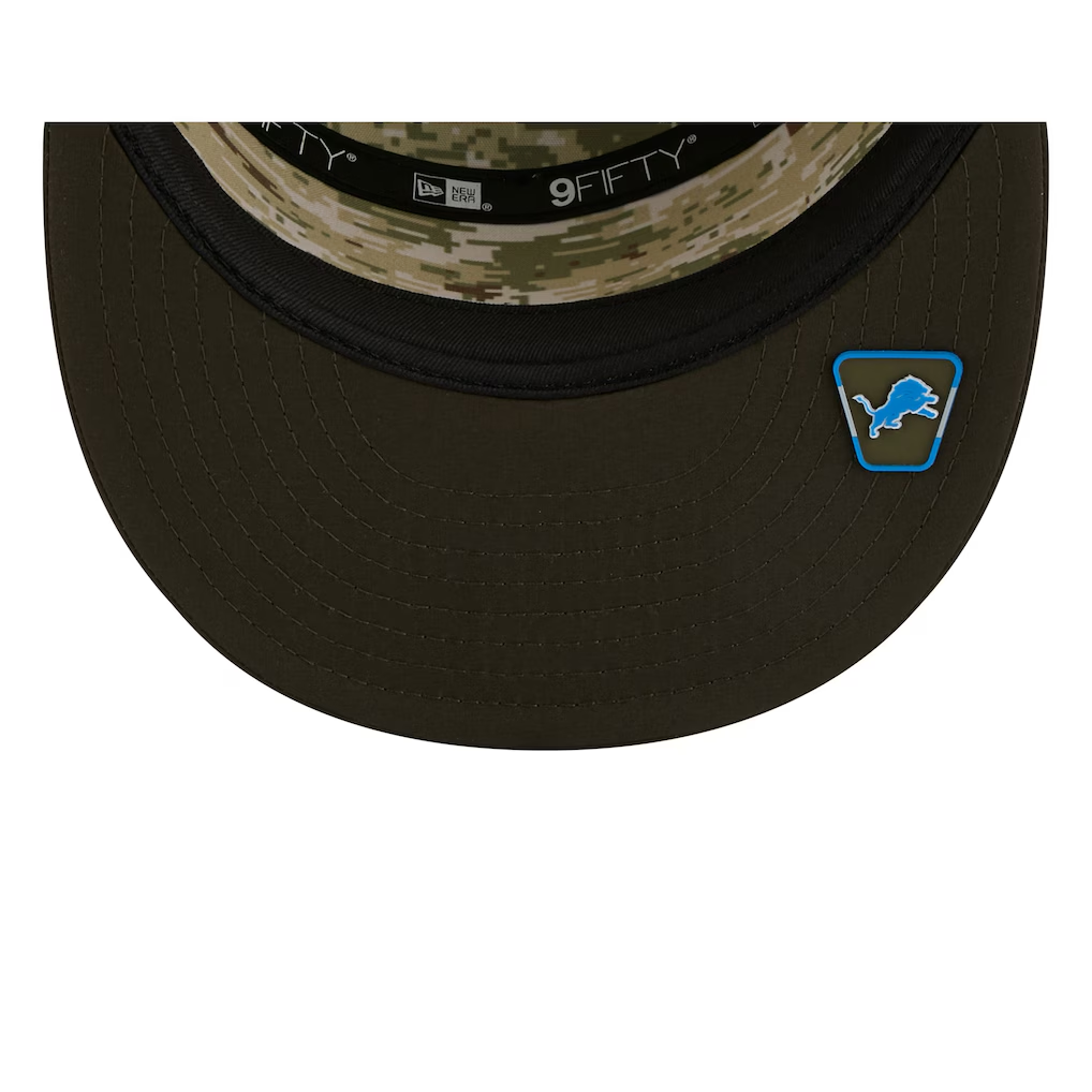 DETROIT LIONS 2025 NFL SALUTE TO SERVICE SPLIT PANEL 9FIFTY SNAPBACK HAT - DARK GREEN