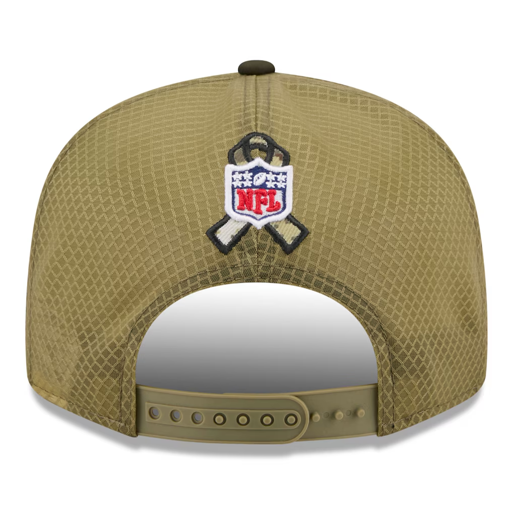 DETROIT LIONS 2025 NFL SALUTE TO SERVICE SPLIT PANEL 9FIFTY SNAPBACK HAT - DARK GREEN