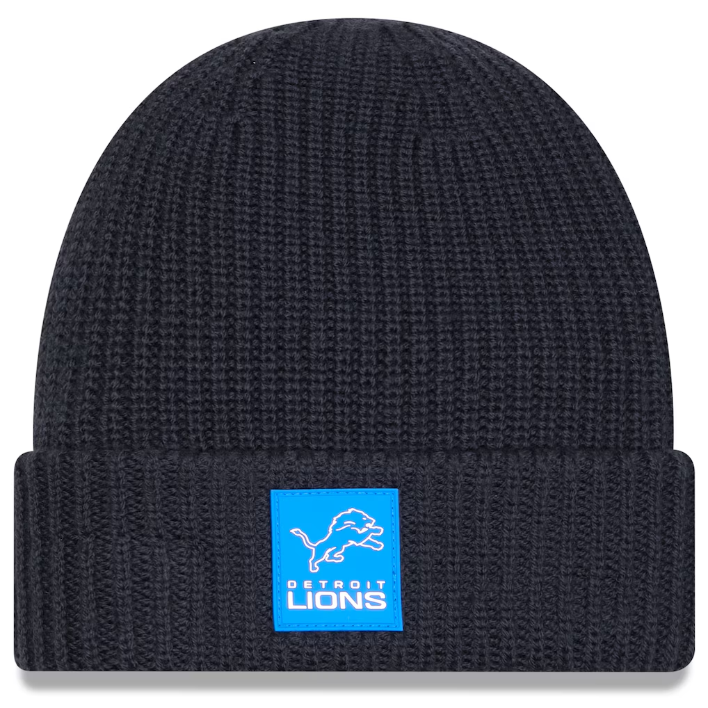 DETROIT LIONS 2025 SIDELINE COLD WEATHER CUFFED KNIT - CHARCOAL