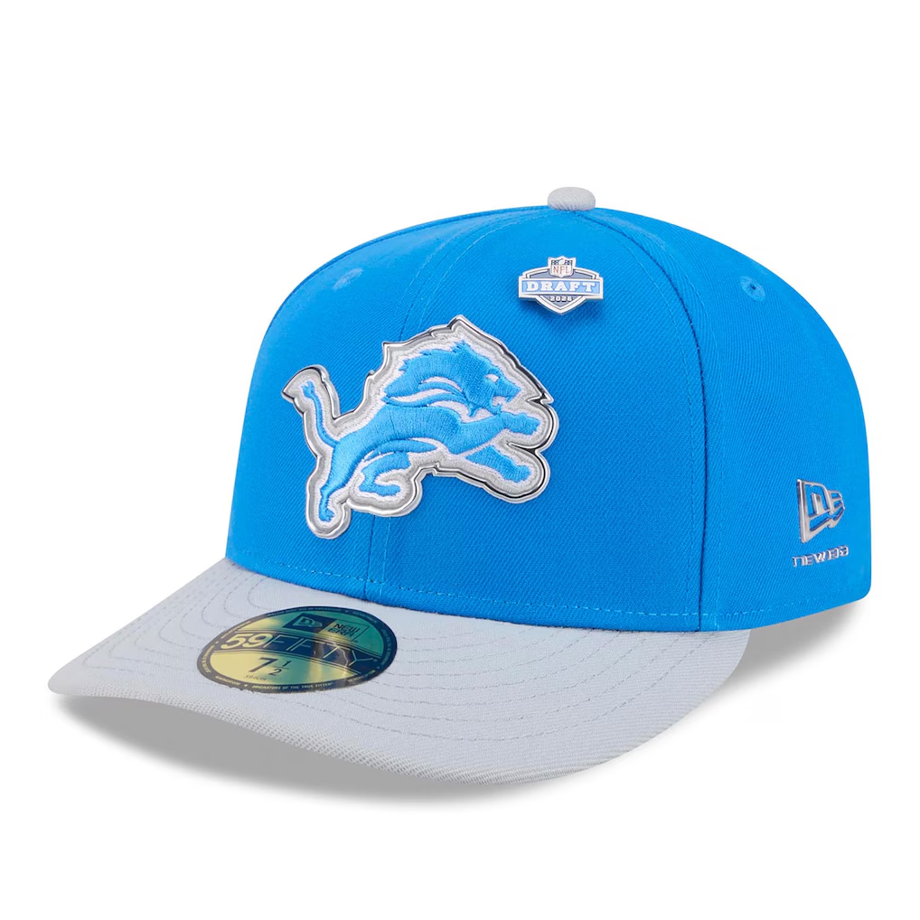 DETROIT LIONS 2026 NFL DRAFT 59FIFTY FITTED HAT - BLUE/GRAY