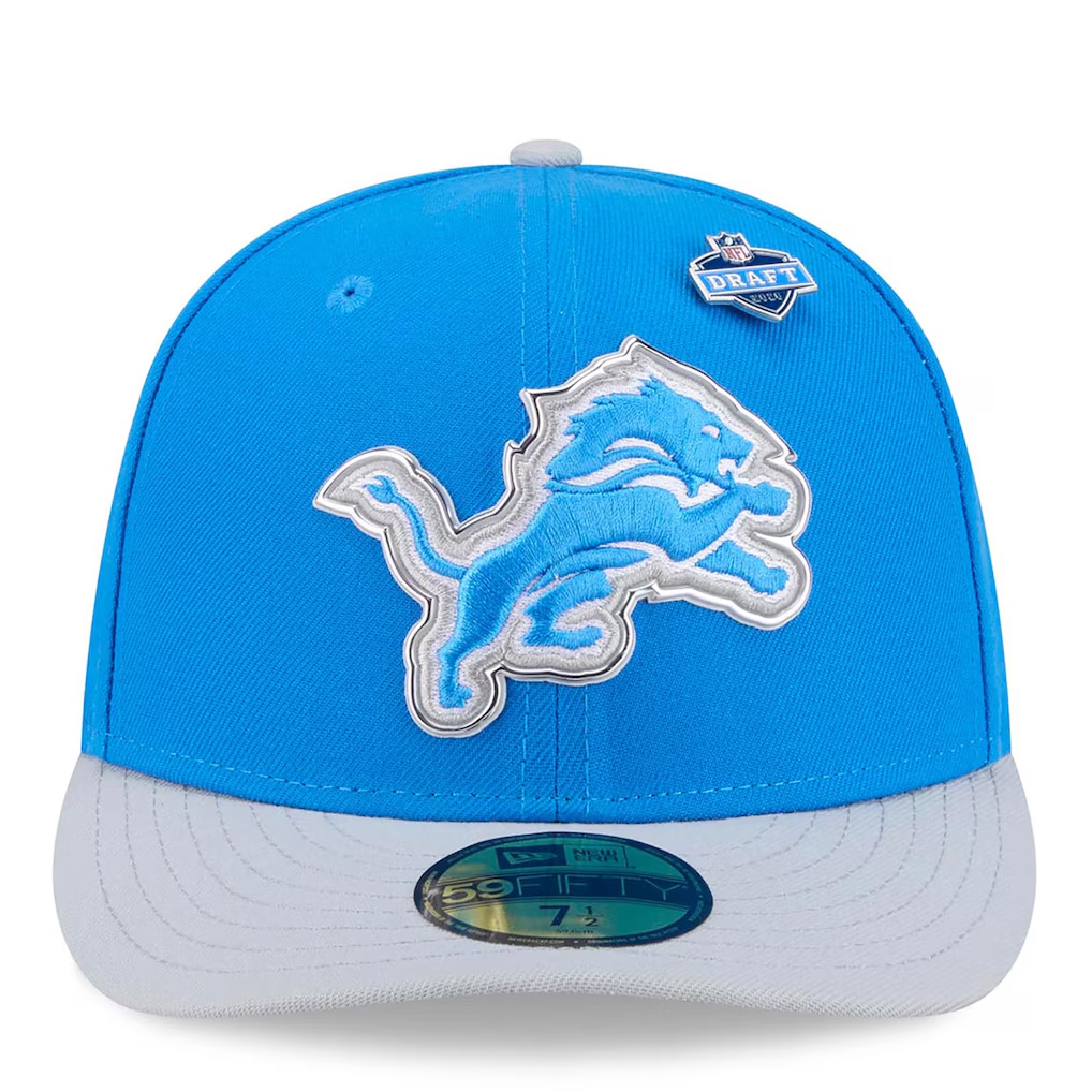 DETROIT LIONS 2026 NFL DRAFT 59FIFTY FITTED HAT - BLUE/GRAY