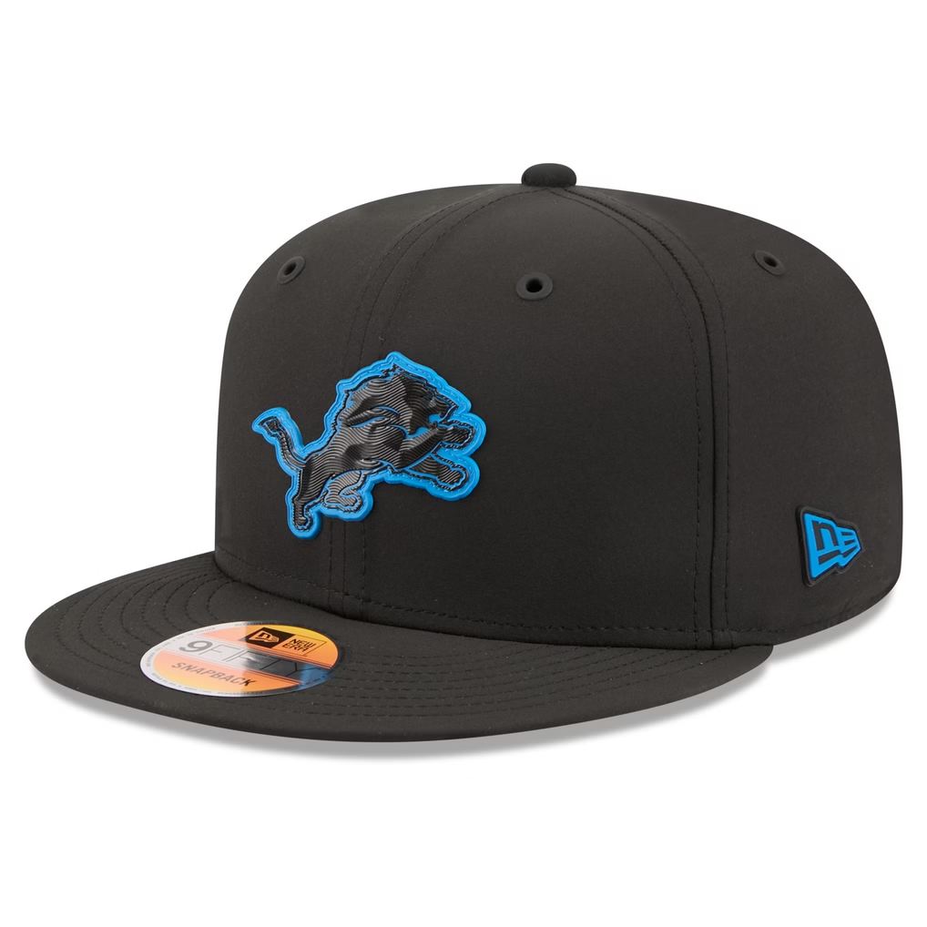 DETROIT LIONS 2026 NFL SIDELINE 9FIFTY SNAPBACK HAT - BLACK