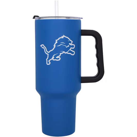 DETROIT LIONS 40OZ. FLIPSIDE TRAVEL TUMBLER WITH HANDLE