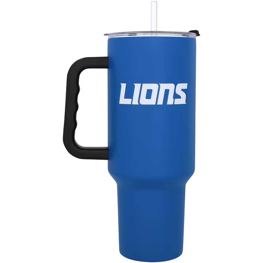 DETROIT LIONS 40OZ. FLIPSIDE TRAVEL TUMBLER WITH HANDLE