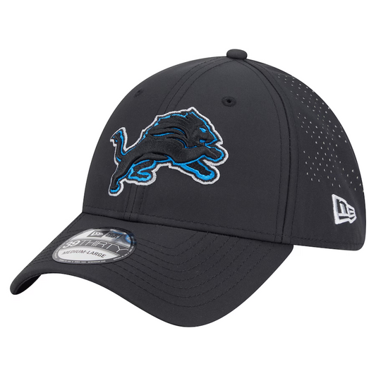 DETROIT LIONS BLACK NIGHT 39THIRTY FLEX FIT HAT - BLACK