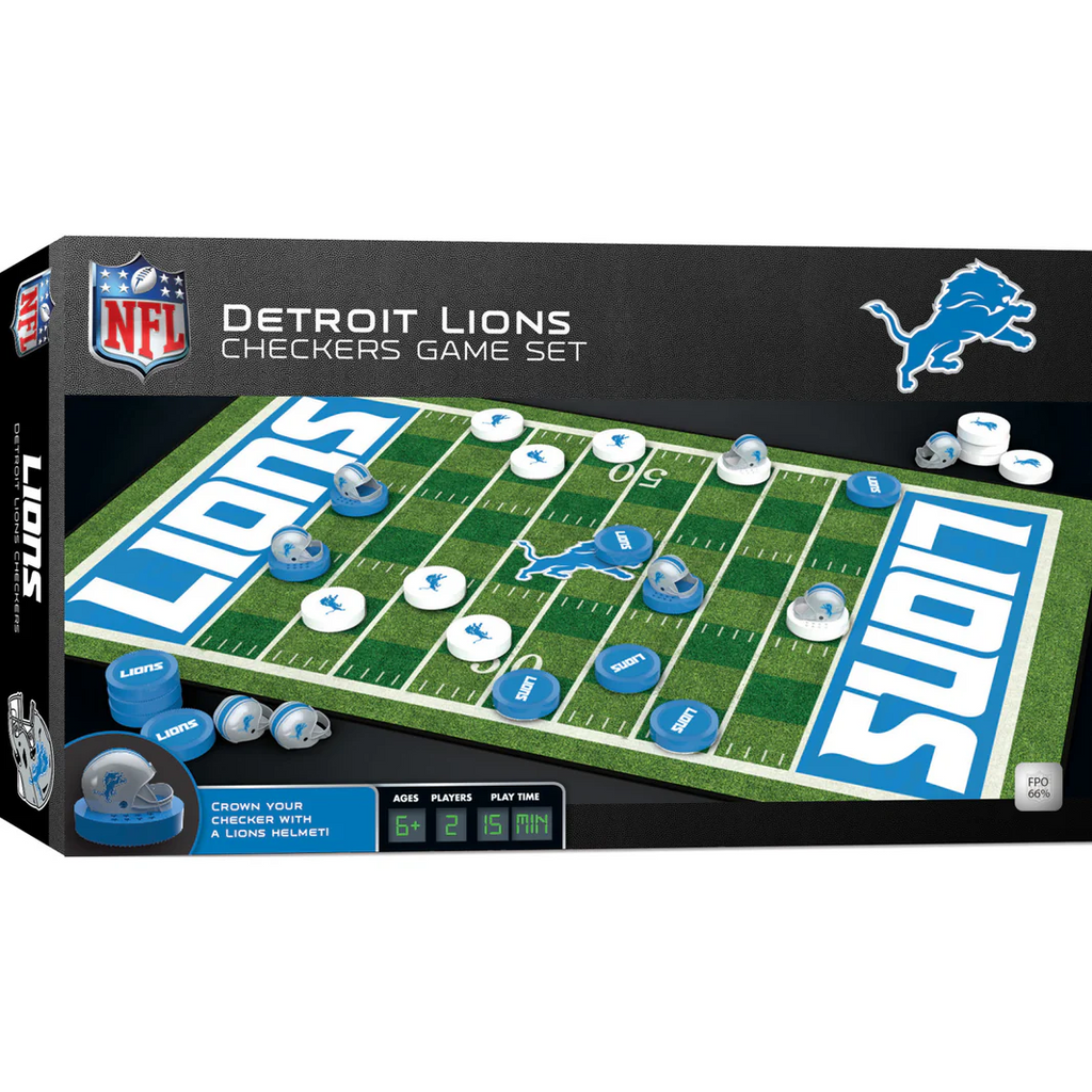DETROIT LIONS CHECKERS BOARD GAME