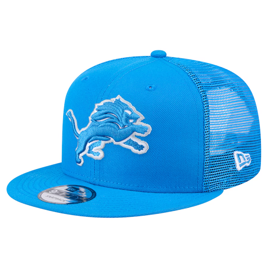 DETROIT LIONS EVERGREEN TRUCKER 9FIFTY SNAPBACK - BLUE