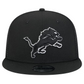 DETROIT LIONS EVERGREEN TRUCKER 9FIFTY SNAPBACK HAT - BLACK/WHITE