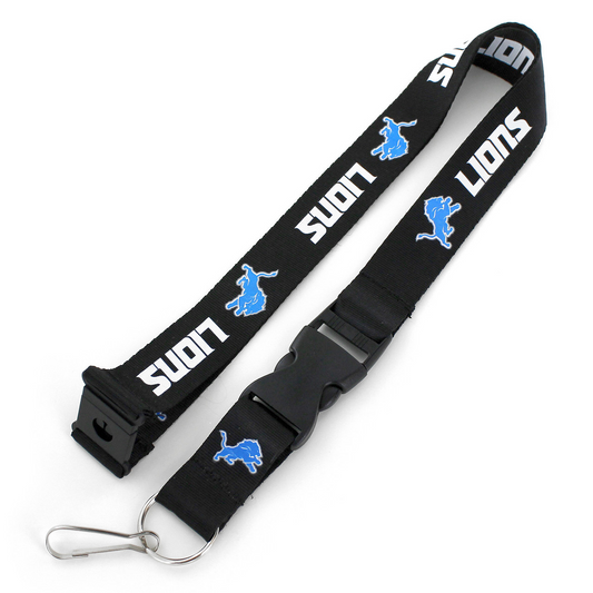 DETROIT LIONS LANYARD - BLACK