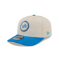 DETROIT LIONS LOYAL CORDUROY 9SEVENTY STRETCH-SNAP ADJUSTABLE HAT - CHROME WHITE/BLUE