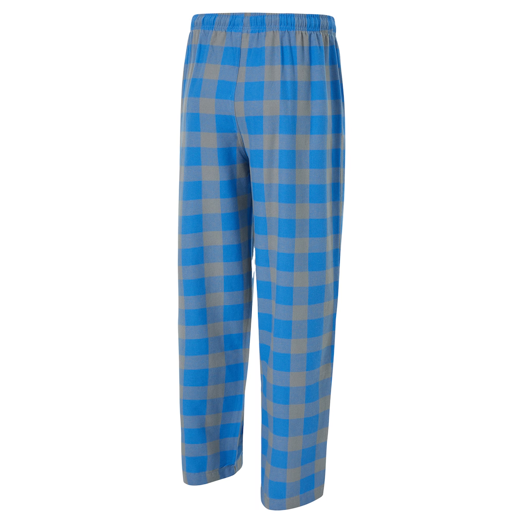 DETROIT LIONS MEN'S COLLEGE CONCEPTS AVONDALE T-SHIRT & FLANNEL PANT SLEEPWEAR SET - BLUE/GRAY