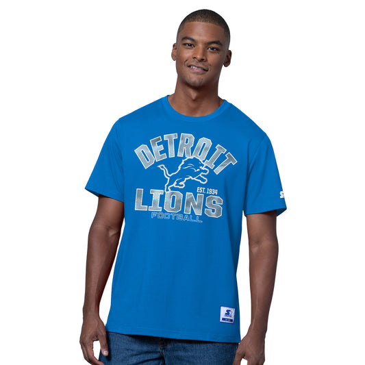 DETROIT LIONS MEN'S G-III DEFENDER T-SHIRT - BLUE