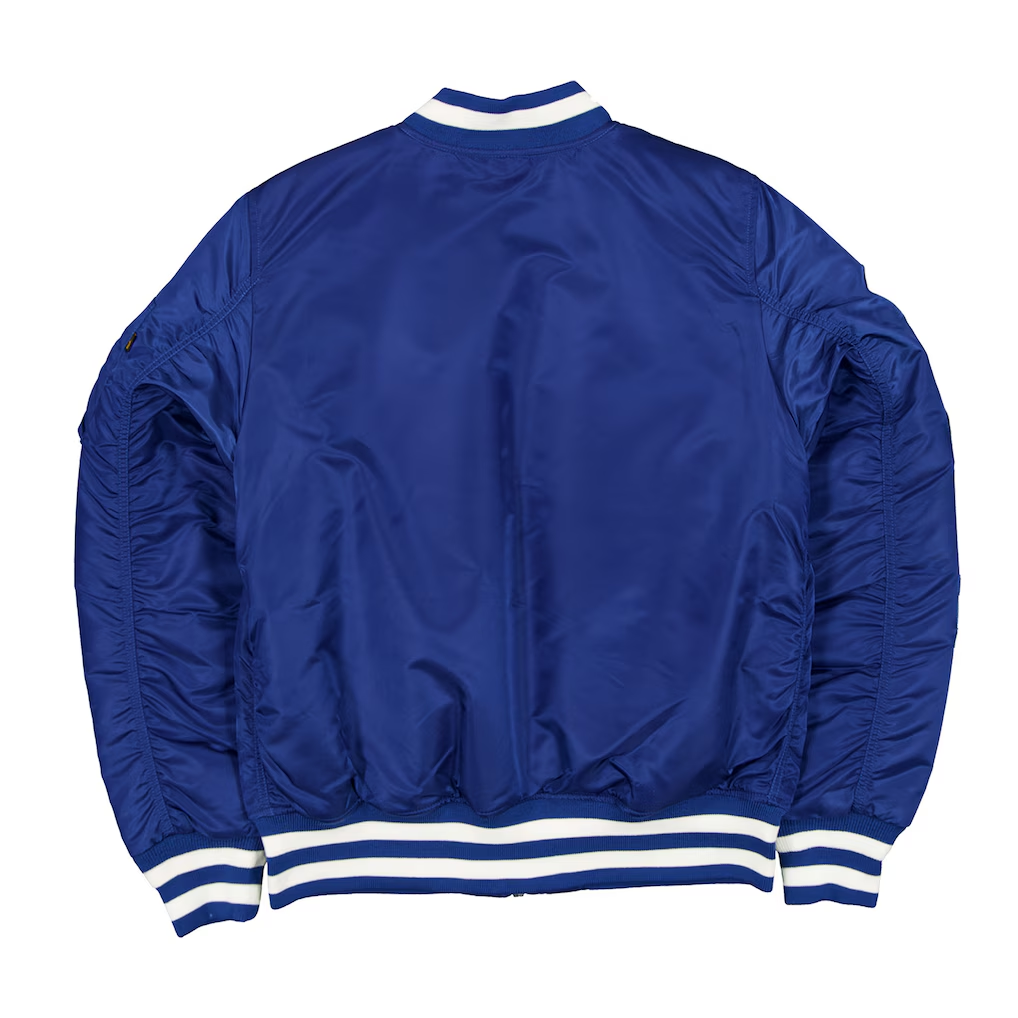 DETROIT LIONS MEN'S NEWERA X ALPHA INDUSTRIES MA-1 BOMBER JACKET - BLUE