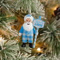 DETROIT LIONS SANTA OVERALLS ORNAMENT