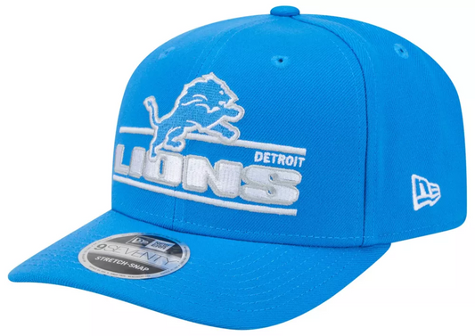 DETROIT LIONS STATED 9SEVENTY STRETCH-SNAP ADJUSTABLE HAT - BLUE
