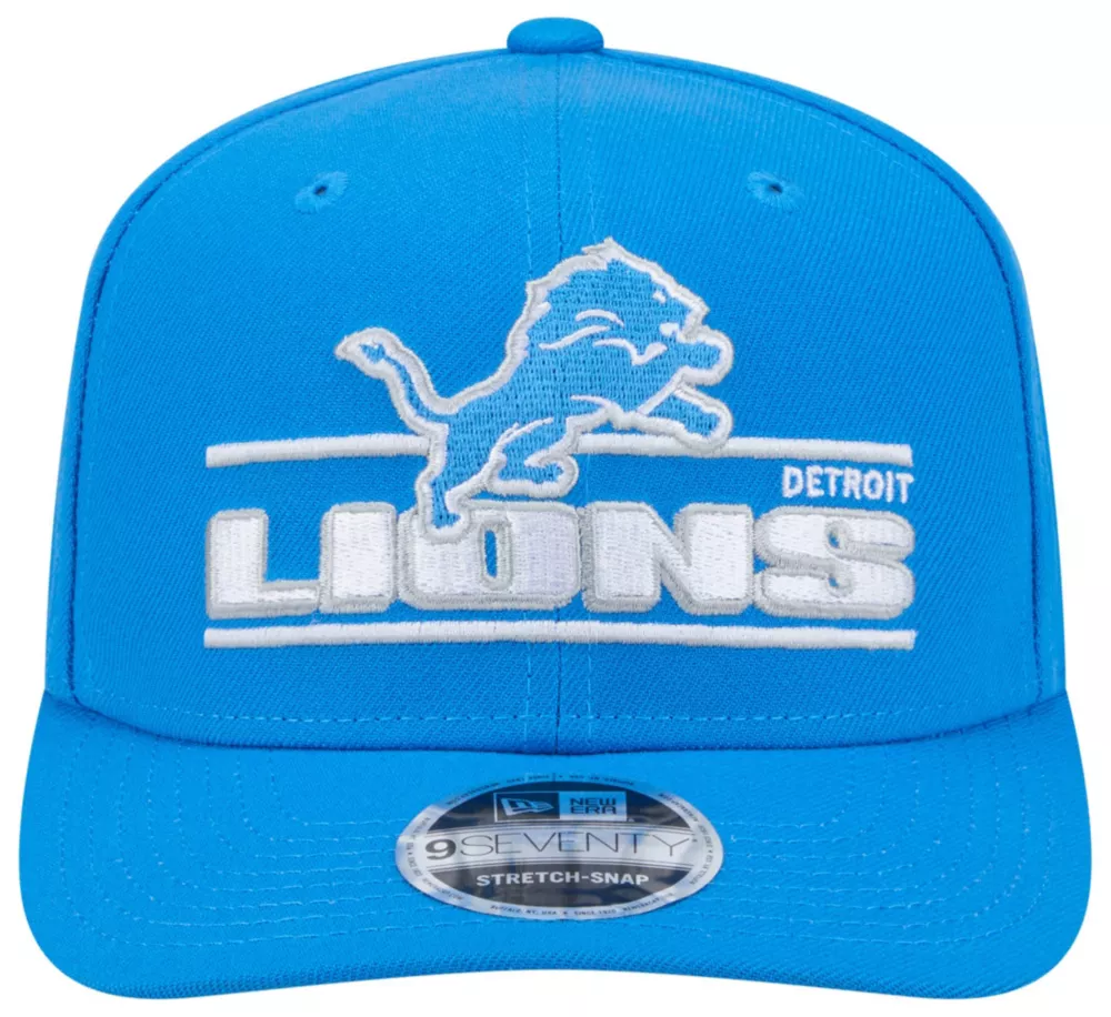 DETROIT LIONS STATED 9SEVENTY STRETCH-SNAP ADJUSTABLE HAT - BLUE