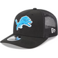 DETROIT LIONS TEAM COLLECTION 9SEVENTY STRETCH SNAP ADJUSTABLE HAT - BLACK