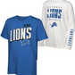 DETROIT LIONS YOUTH THE MIX COMBO 3 IN 1 T-SHIRT - POWDER BLUE/WHITE