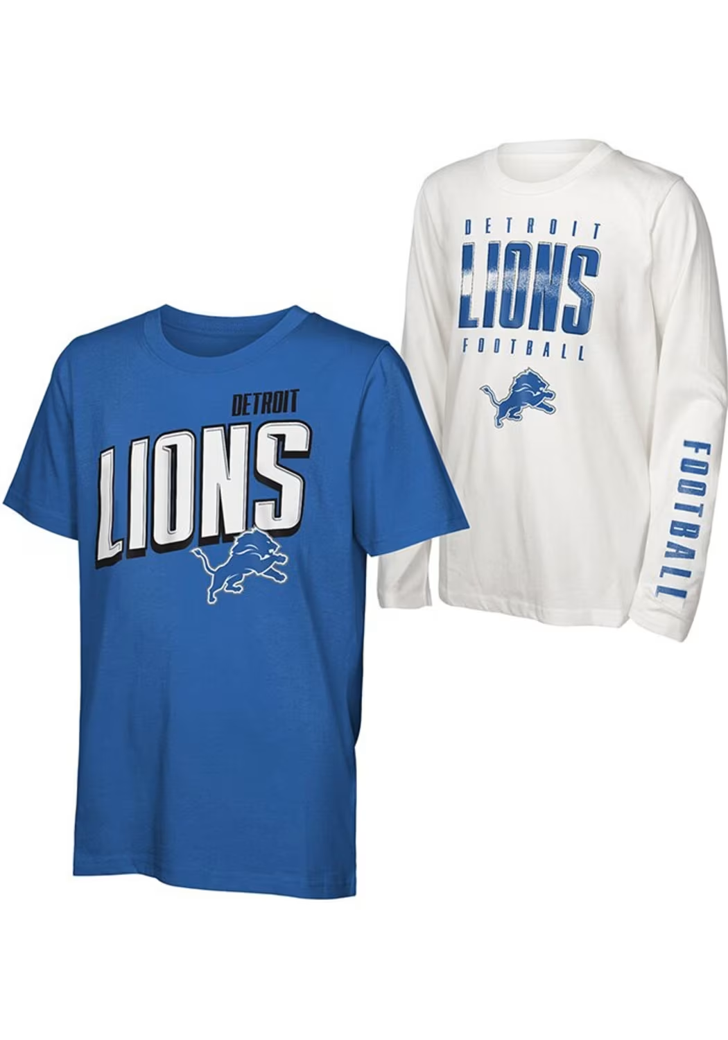 DETROIT LIONS YOUTH THE MIX COMBO 3 IN 1 T-SHIRT - POWDER BLUE/WHITE