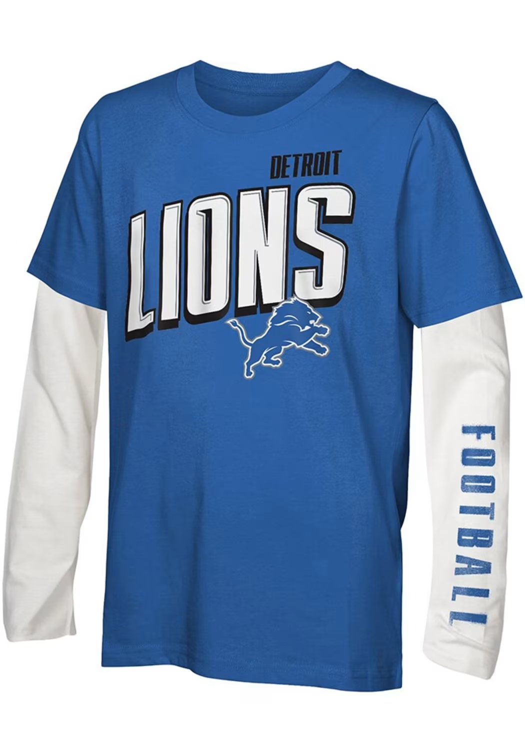 DETROIT LIONS YOUTH THE MIX COMBO 3 IN 1 T-SHIRT - POWDER BLUE/WHITE