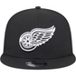 DETROIT RED WINGS EVERGREEN TRUCKER 9FIFTY SNAPBACK HAT - BLACK/WHITE